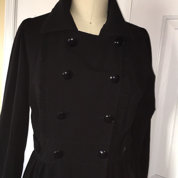 ORGANIC TIME BLACK FEM RUFFLE FRONT MAXI DRESS - Picture 1 of 8